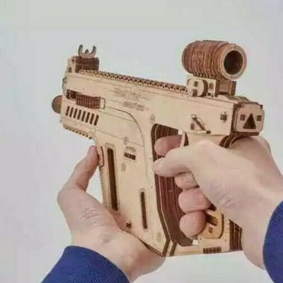 3d puzzle Assault gun Wood Trick mechanic rifle - Picture 4 of 4